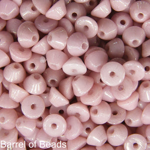 Konos Par Puca®, Czech glass bead, Opaque Light Rose Ceramic Look, 10 grams