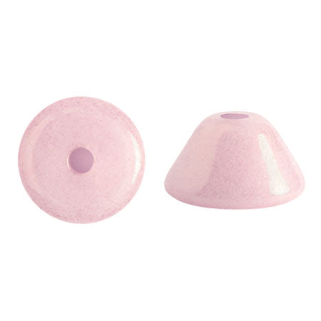 Konos Par Puca®, Czech glass bead, Opaque Light Rose Ceramic Look, 10 grams