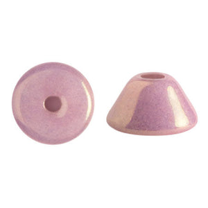 Konos Par Puca®, Czech glass bead, Opaque Mix Violet/Gold Ceramic Look, 10 grams