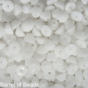 Konos Par Puca®, Czech glass bead, Opaque White, 10 grams