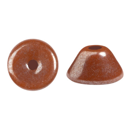 Konos Par Puca® Czech glass bead, Frost Caramel Luster, 10 grams