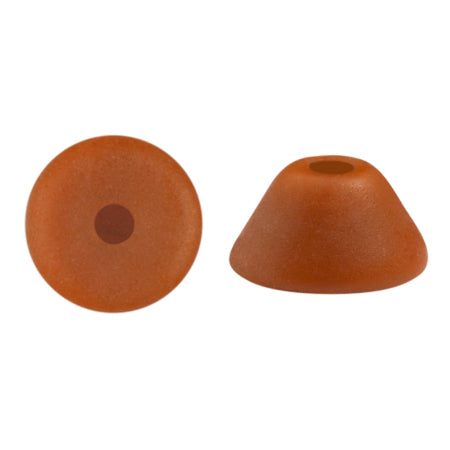 Konos Par Puca® Czech glass bead, Frost Caramel Matte, 10 grams