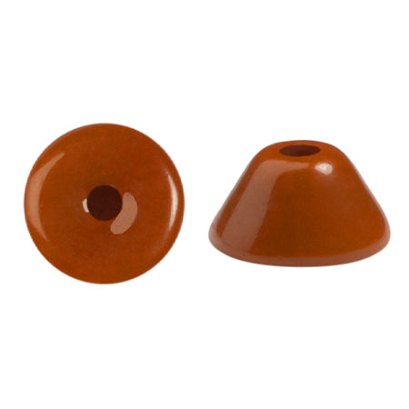 Konos Par Puca® Czech glass bead, Frost Caramel, 10 grams