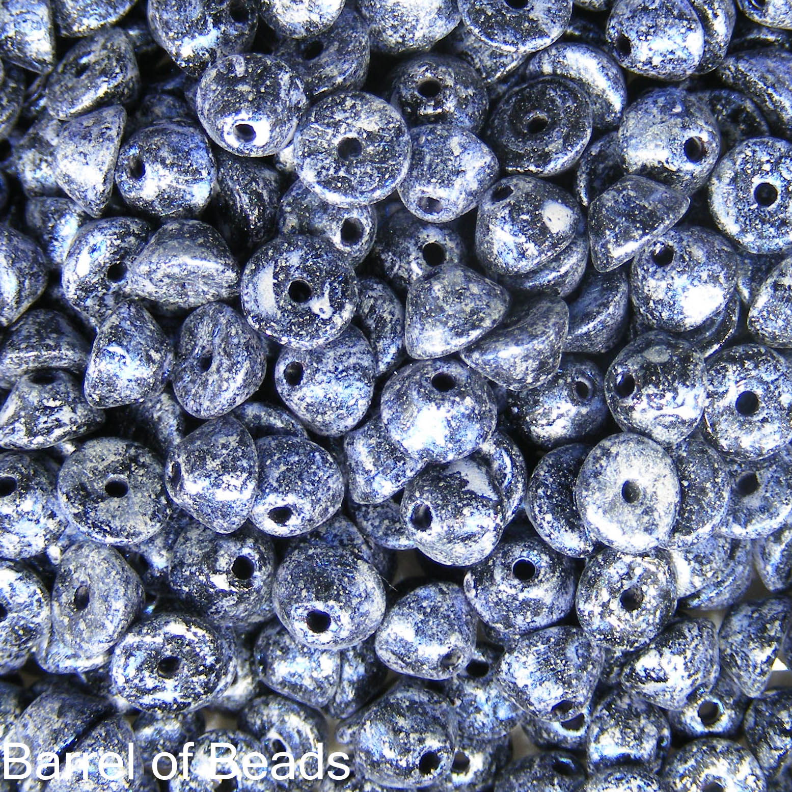 Konos Par Puca®, Czech glass bead, Tweedy Blue, 10 grams