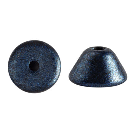 Konos Par Puca®, Czech glass bead, Metallic Matte Dark Blue, 10 grams