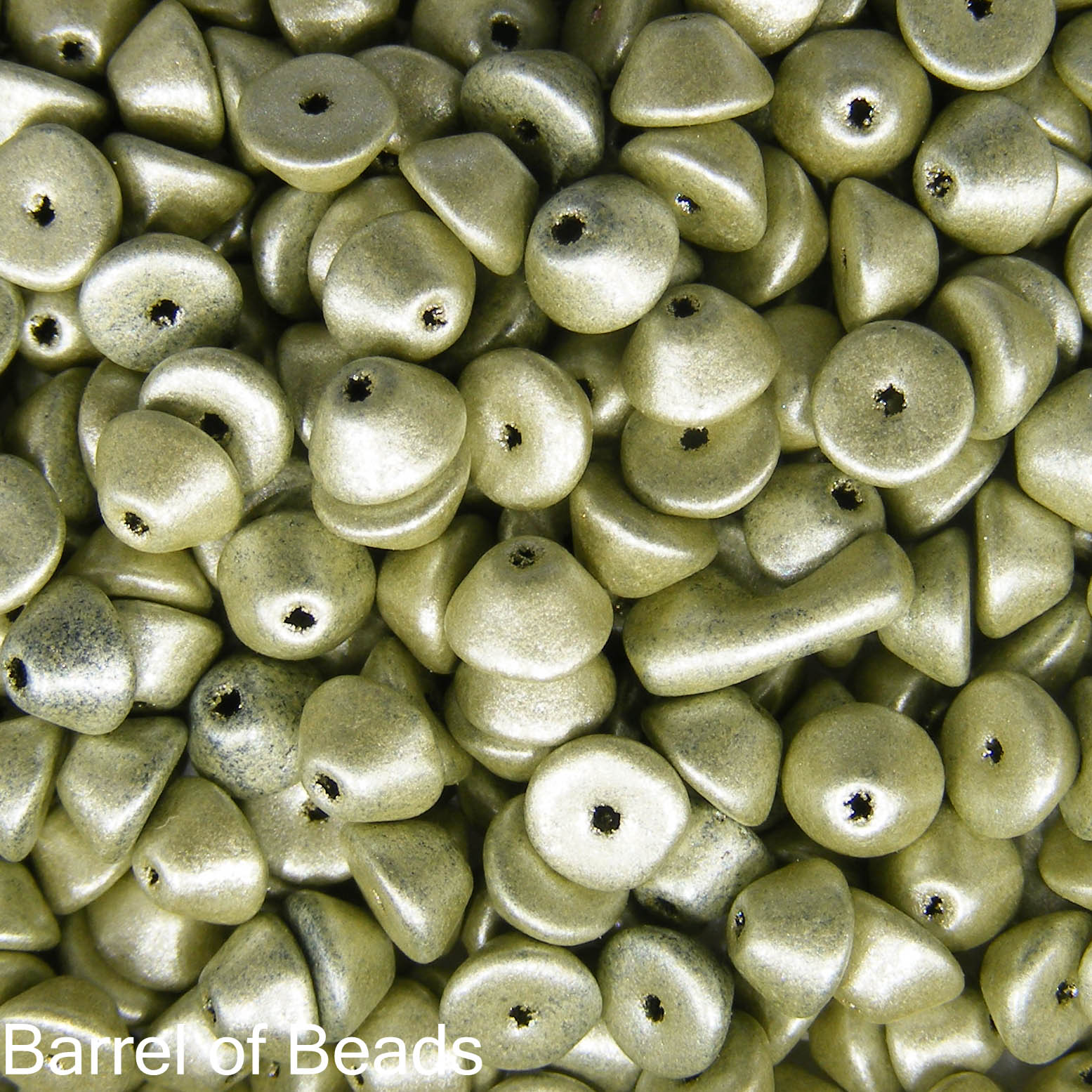 Konos Par Puca®, Czech glass bead, Metallic Matte Beige, 10 grams