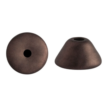 Konos Par Puca®, Czech glass bead, Dark Bronze Matte, 10 grams