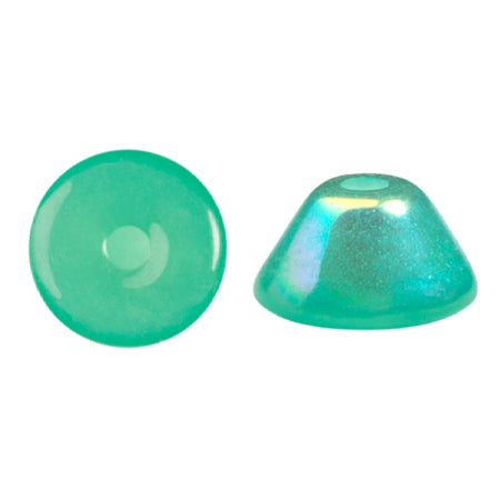 Konos Par Puca® Czech glass bead, Frost Jade AB, 10 grams