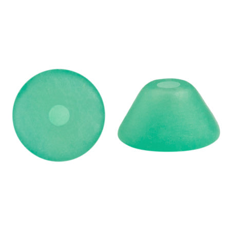 Konos Par Puca® Czech glass bead, Frost Jade Matte, 10 grams