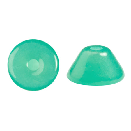 Konos Par Puca® Czech glass bead, Frost Jade, 10 grams
