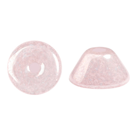 Konos Par Puca® Czech glass bead, Frost Sweet Pink Luster, 10 grams