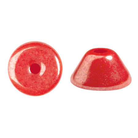 Konos Par Puca® Czech glass bead, Frost Cherry Luster, 10 grams