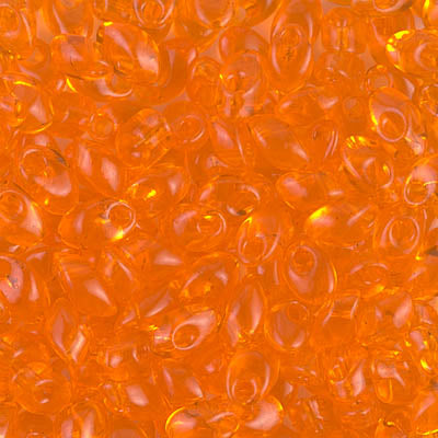Miyuki Long Magatamas 4x7mm, Transparent Orange, LMA-138, 8.5 grams