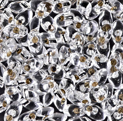 Miyuki Long Magatamas 4x7mm, Silver Lined Crystal, LMA-1, 8.5 grams