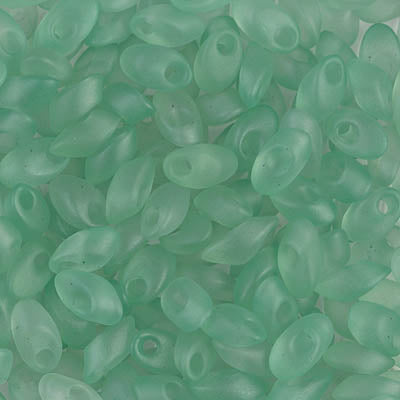 Miyuki Long Magatamas 4x7mm, Matte Sea Glass Green, LMA-2104F, 8.5 grams