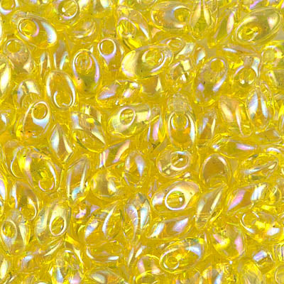 Miyuki Long Magatamas 4x7mm, Transparent Yellow AB, LMA-252, 8.5 grams