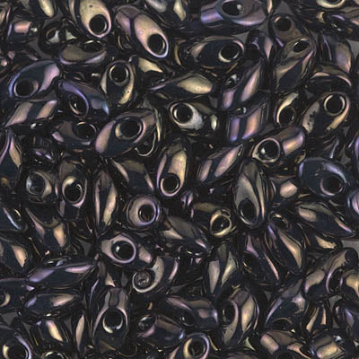 Miyuki Long Magatamas 4x7mm, Metallic Brown Iris, LMA-458, 8.5 grams