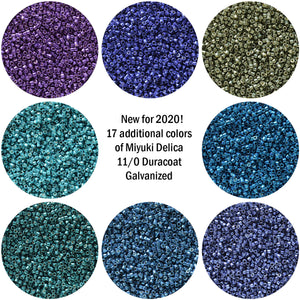 Miyuki Delica Bead 11/0 Duracoat Galvanized Set (New 2020 Colors)
