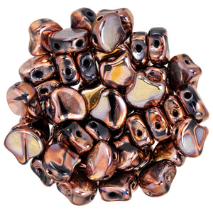 Ginko Beads, Bronze Apollo Jet, 8 grams