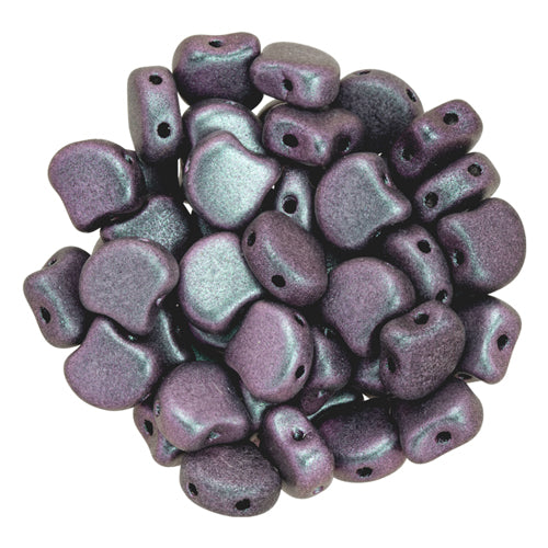 Ginko Beads, Polychrome Orchid Aqua, 8 grams