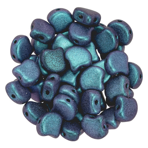 Ginko Beads, Polychrome Indigo Orchid, 8 grams