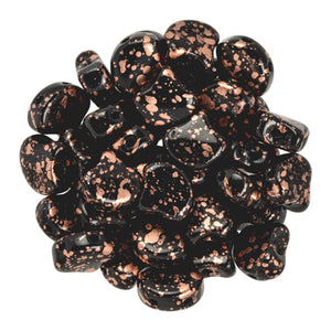 Ginko Beads, Copper Splash Jet, 8 grams