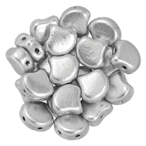 Ginko Beads, Matte Metallic Silver, 8 grams