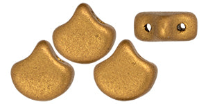 Ginko Beads, Matte Metallic Antique Gold, 8 grams