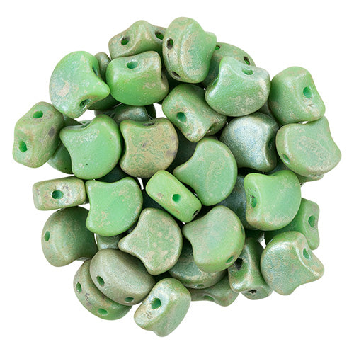 Ginko Beads, Matte Opaque Turquoise Rembrandt, 8 grams