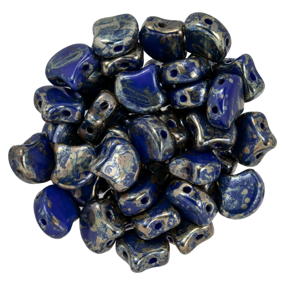 Ginko Beads, Opaque Blue Rembrandt, 8 grams