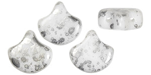 Ginko Beads, Silver Splash White, 8 grams