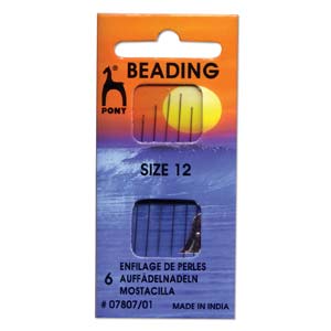 Pony Beading Needles #12, 6 pack