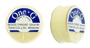 Toho One-G Thread, Cream, 50 yards (1 Spool)