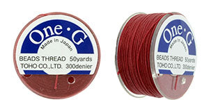 One G Thread Toho One-G Thread, Red, 50 yards (1 Spool)