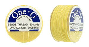 1g Thread Toho One-G Thread, Lt Yellow, 50 yards (1 Spool)