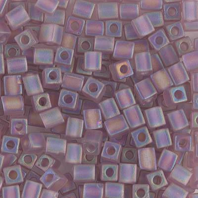 4mm Miyuki Cube Beads - Lilac Lined Amethyst - 20 or 60 grams