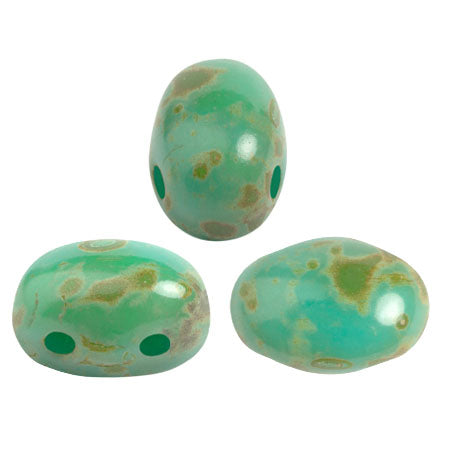 Samos® Par Puca®, SMS-6313-86800, Opaque Green Turquoise Travertin, 10 grams