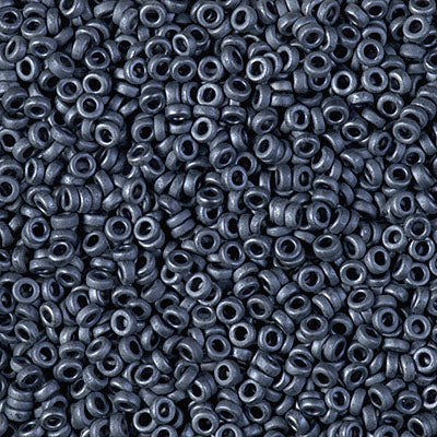 Miyuki 2.2mm Spacer Bead, Matte Gunmetal, SPR2-2001, 7 grams