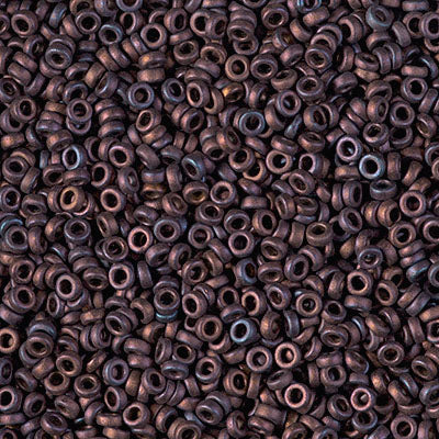 Miyuki 2.2mm Spacer Bead, Matte Metallic Dark Raspberry Iris, SPR2-2005, 7 grams