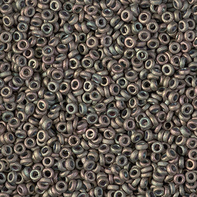 Miyuki 2.2mm Spacer Bead, Matte Metallic Khaki Iris, SPR2-2035, 7 grams