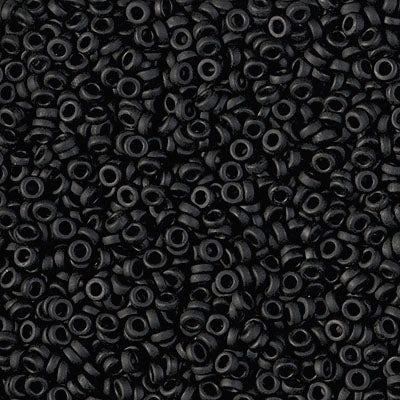 Miyuki 2.2mm Spacer Bead, Matte Black, SPR2-0401F, 7 grams