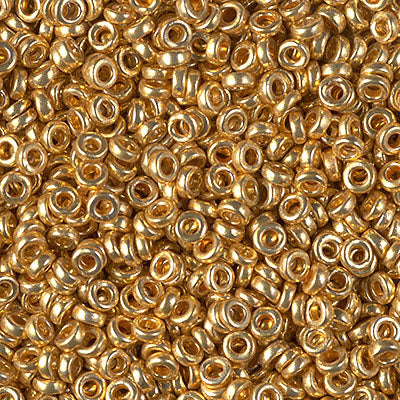 Miyuki 3mm Spacer Bead, Duracoat Galvanized Gold, SPR3-4202, 8 grams