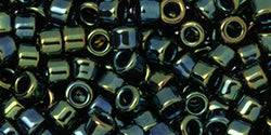 Toho Aiko Cylinder Seed Bead - TB-0084 - Metallic Green/Brown Iris