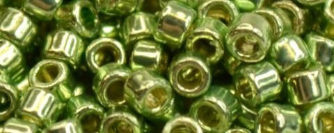 Toho Aiko Bead Galvanized Lime PermaFinish