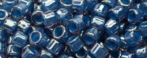 Toho Aiko Bead Luster Denim Blue Lined Aqua
