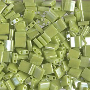 Miyuki Tila Bead, TL-0439, Opaque Chartreuse Luster, 5 grams