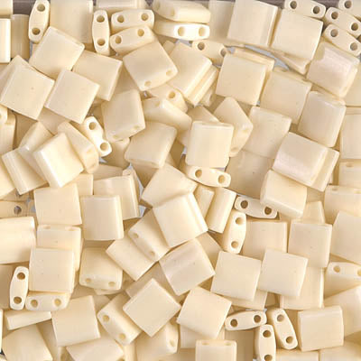 Miyuki Tila Bead, TL-0491, Ivory Pearl Ceylon, 5 grams