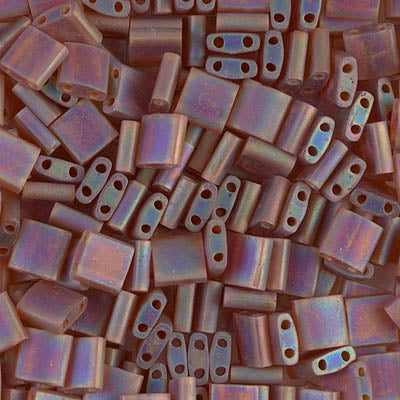 Miyuki Tila Bead, TL-0134FR, Matte Transparent Dark Topaz AB