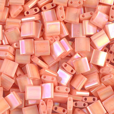 Miyuki Tila Bead, TL-0596-1, Opaque Tea Rose Luster