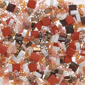 Miyuki Tila Bead Mix Sun Baked, 7 grams